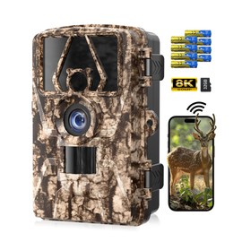 NOXOWL Game Camera WiFi 60MP/8k with No Glow Night Vision Waterproof,0.05s Trigger Motion Activated Wildlife Deer Camera Yellow