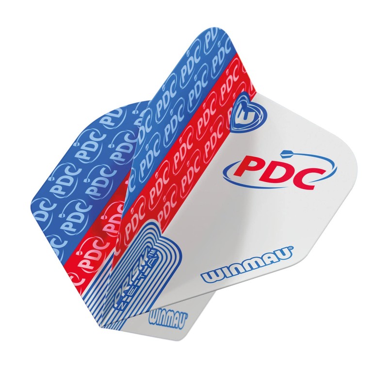 WINMAU Prism Zeta PDC Red, Blue and White Dart Flights