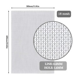 TIMESETL 304 Stainless Steel Woven Wire Mesh - 12"X24" (30cmX60cm) - 18 Mesh Rodent Mesh Screen Mesh Metal Mesh Cabinets Wire Mesh Window Screen Mesh