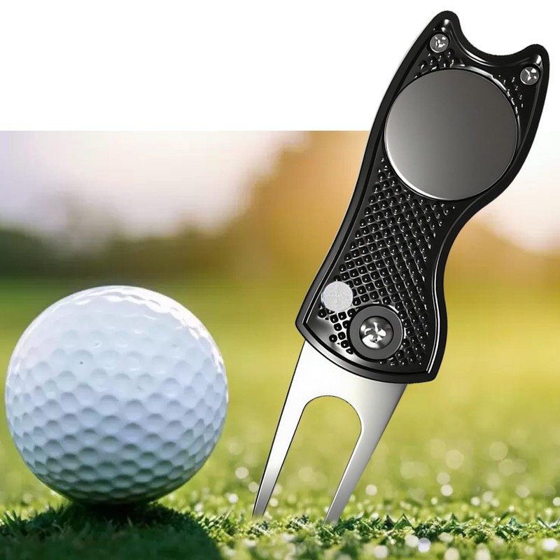 Oitifiton Golf Divot Repair Tool with Magnetic Ball Marker Metal