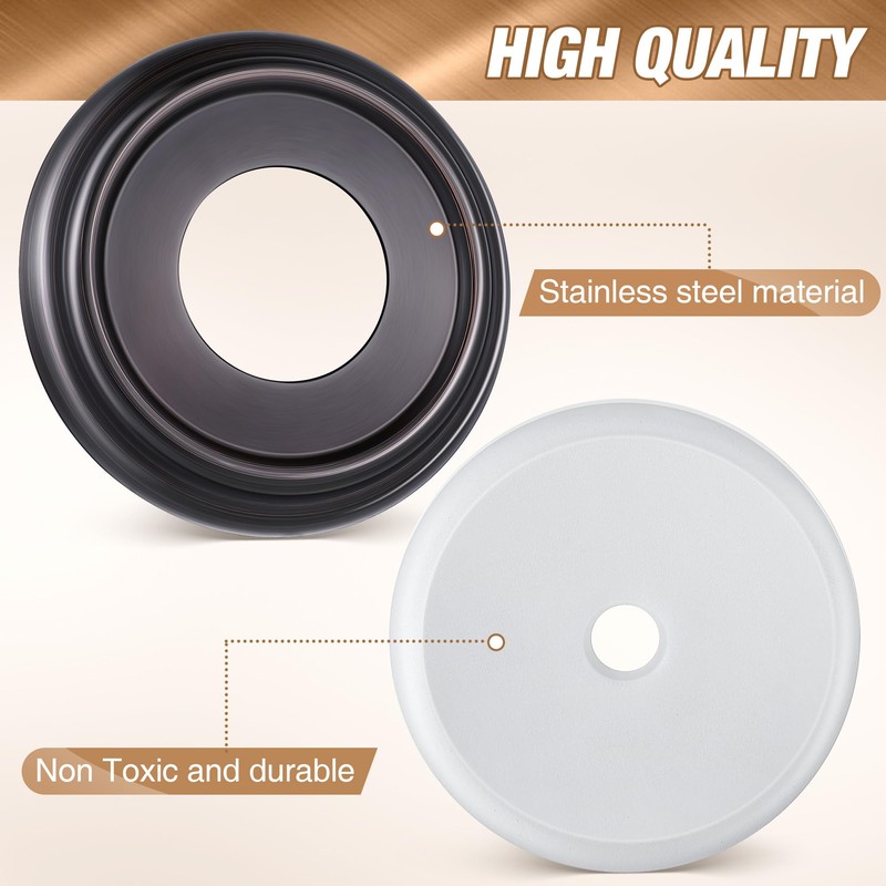 Dreyoo Metal Tub Spout Cover Ring with Foam Gasket, Oil