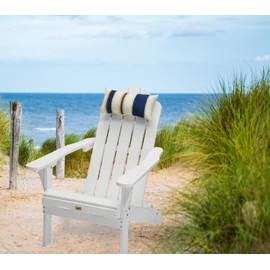 White Adirondack Chair Outdoor Patio Folding Lounge Wood Outside Deck, Porch, Lawn, Pool, Yard, Garden, Fire Pit, Heavy Duty