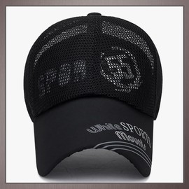 One Limitation CP479 Men's Fishing, Logo, Lightweight, Mesh, Cap, Airsoft Game, Simple, Sports, Outdoors, gray (light gray)