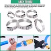 Twidec/48PCS 3/8",1/2",3/4",5/8",1" PEX Cinch Clamps Kit 5 size,Stainless Steel Pex