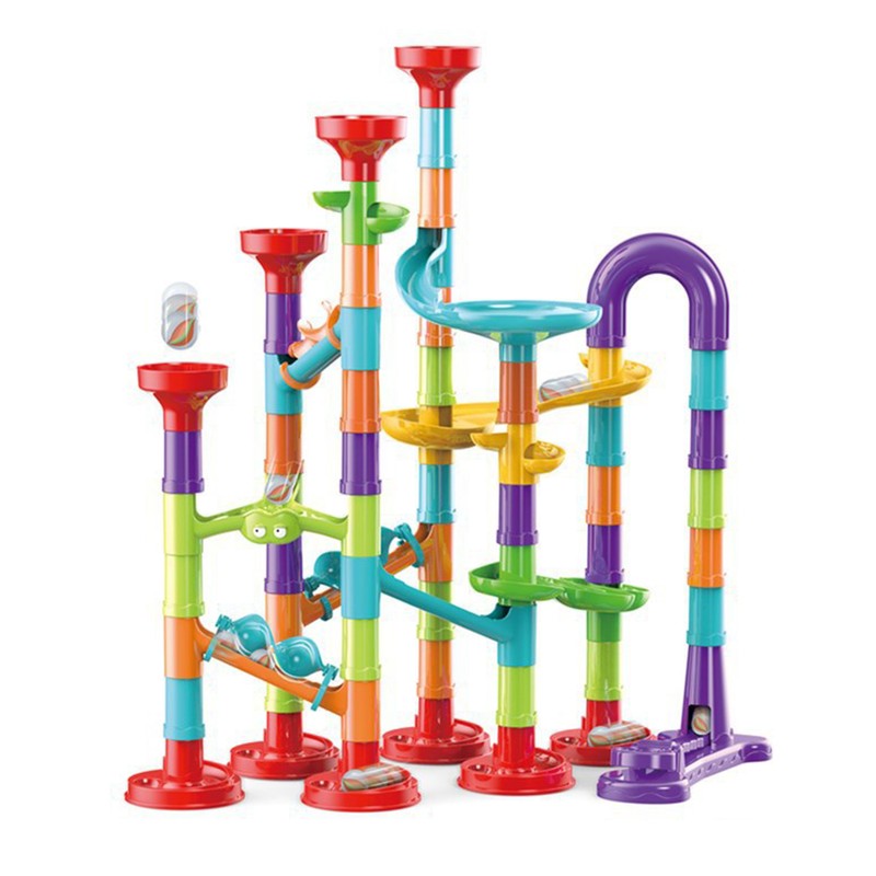 113 Pieces 3D Marble Run Set Construction Building Blocks STEM