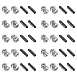 PATIKIL Replacement Adjustable Screws and End Caps Set, 10 Sets Jump Rope Spare Replacement Accessories for Jump Rope Speed Cable