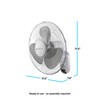 Comfort Zone CZ16WR-EC 16-inch Quiet 3-Speed Wall Mount Fan with