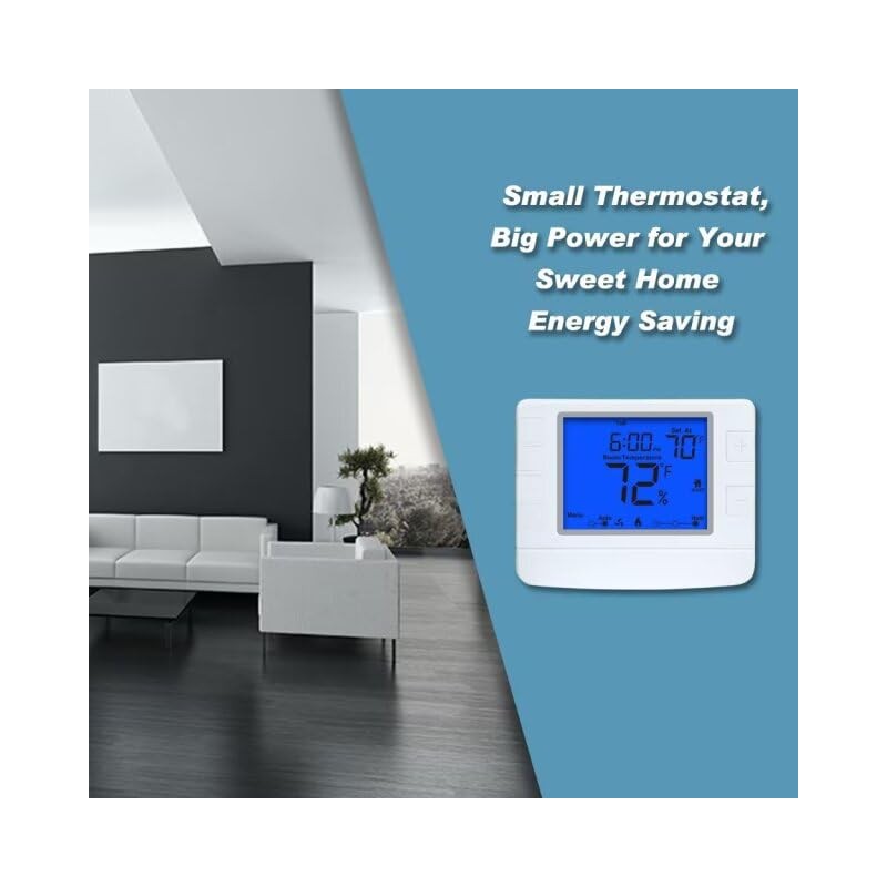 Multi Stage Thermostat for Home Cooling and Heating, 2 Heat/2