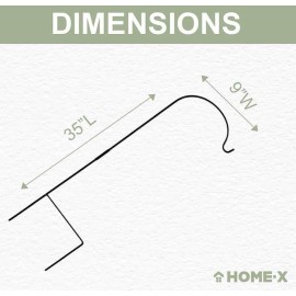 HOME - X 2 SHEPHERD HOOKS, STANDING GARDEN HOOKS, HUMMINGBIRD STAND HOLDER PLANT HOLDER