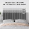 Queen Size Bed Frame Headboard ,Velvet Upholstered Platform Bed Frame