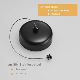 BESy Retractable Clothesline SUS304 Stainless Steel Clothes Dryer with Adjustable Stainless Steel Rope String Hotel Style Heavy Duty,9.2 Feets,Oil Rubbed Bronze, Round Style