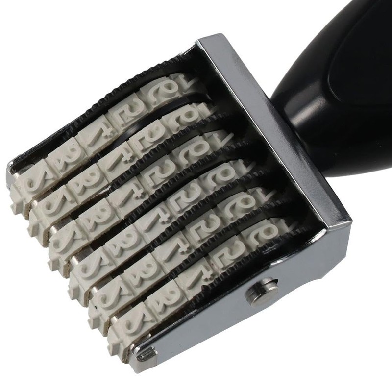 EZBUYGO 6 Digit Roller Stamp 4mm Plastic Office Changeable Number