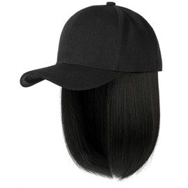 WDOPEN- Wig Baseball Cap,Adjustable Detachable Wig hat,Wig one Piece Cap, Suitable for Your Needs for Wigs (Black)