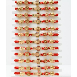 Unbranded 12 Gold Cross Guadalupe Bracelets Favors Communion Pulseras Recuerdos Bautizo