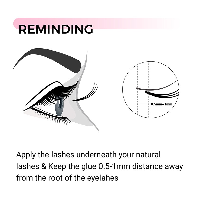 PINKZIO DIY Lash Extension Glue, Sensitive Adhesive, Clear Eyelash for