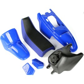 SUNQIAO PW50 Plastic Kit, Fender Body Seat Gas Tank for Yamaha PW50 PeeWee 50 Kid Bikes after 2016 (Blue)