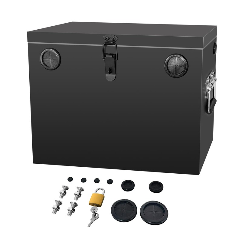 Peastorm Trailer RV Marine Battery Box - 12V Waterproof Steel