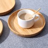 cluzelar Bamboo Plates 7.5Inch Round Bamboo Plate Reusable Dinner Plate