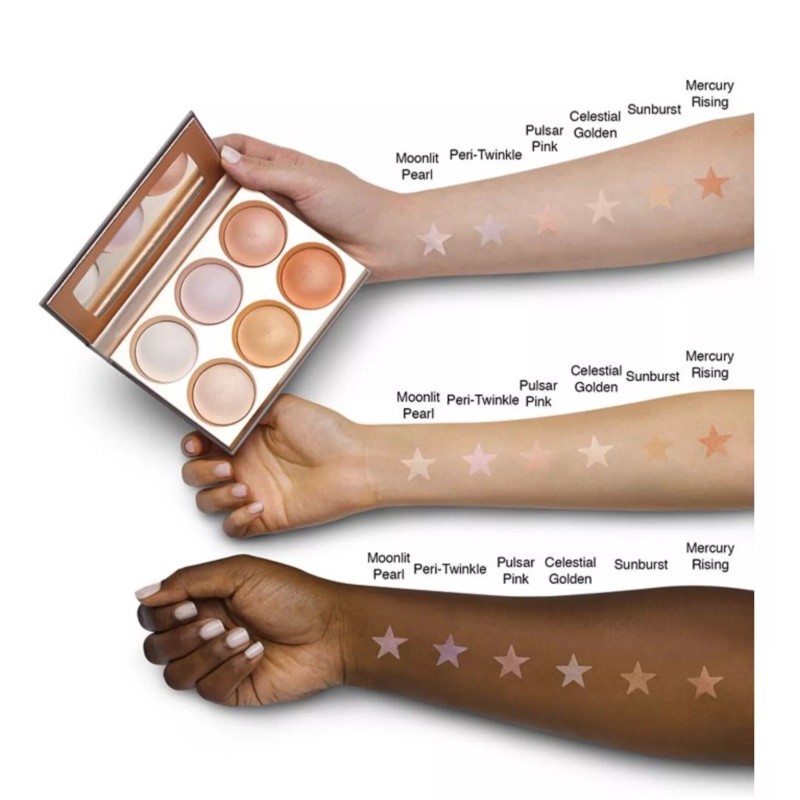 BareMinerals STELLAR GLOW Highlighting PALETTE & BRUSH SET Sealed NEW