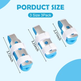 3 Size Finger Splints-Metal Aluminium Padded Finger Support for Sprained/Swollen/Injuries/Sport Injuries/Broken Finger- Stabilizer Finger Knuckle Immobilization for Adults and Children