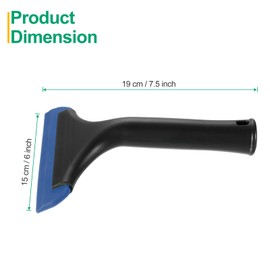 uxcell 2Pcs 6 Inch Shower Squeegee for Glass Doors, All-Purpose Bath Squeegee with Handle for Bathroom Window Mirror Car Glass, Black/Blue