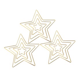 CORHAD 12 Pcs Star Shaped Dream Catcher Rings Metal Hoops for Wreaths Macrame Crafts Supplies for Home Decor Floral Arrangements and Creative Projects