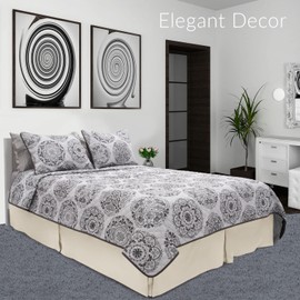 Mellanni Bed Skirt Full Size - Bed Frame - 15-Inch Tailored Drop Pleated Dust Ruffle - Wrinkle, Fade, Stain Resistant - 1 Bedskirt (Full, Golden Ivory)