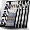 Nicpro 4PCS Metal Mechanical Pencils Set 0.5 mm, Lead Drafting