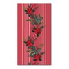 Punch Studio Guest Towels for Entertaining, Winter Florals, Red Christmas
