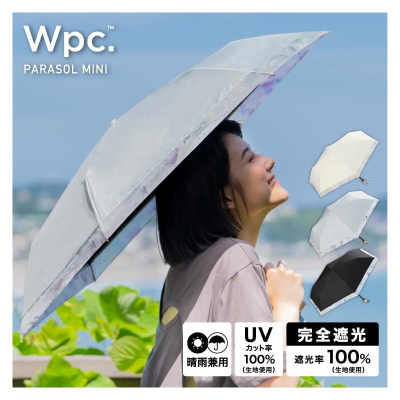 [2025] Wpc. Parasol Light Shielding Rim Organza Print Mini Gray