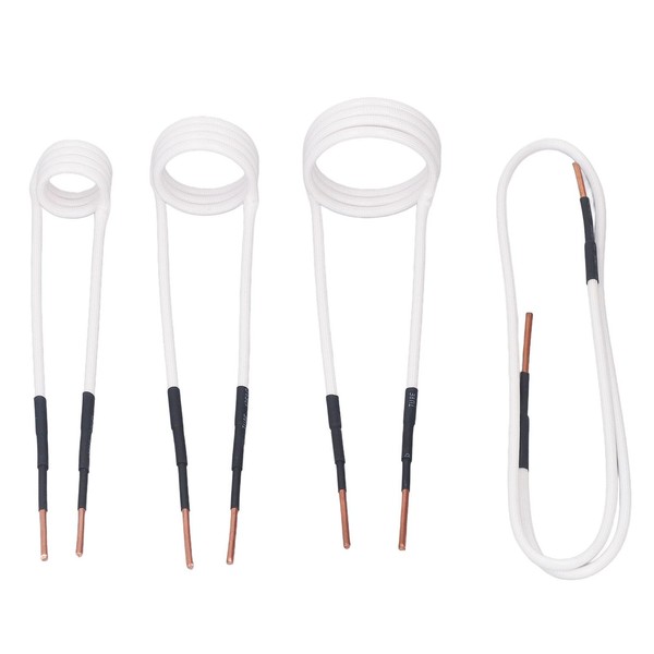 4Pcs Induction Heater Coil Kit, 2.5mm Brass Core 20 30