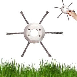 WORUIB Strimmer Head, 18cm Steel Wire Weed Trimmer Head, Durable Petrol Strimmer Head for Professional Gardening and Lawn Maintenance, Efficient Weed Removal Solution