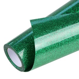 TORC Green Glitter HTV Heat Transfer Vinyl Roll 12 inch x 5 ft Iron on Vinyl for T Shirts Crafts Christmas St. Patrick's Day Decor