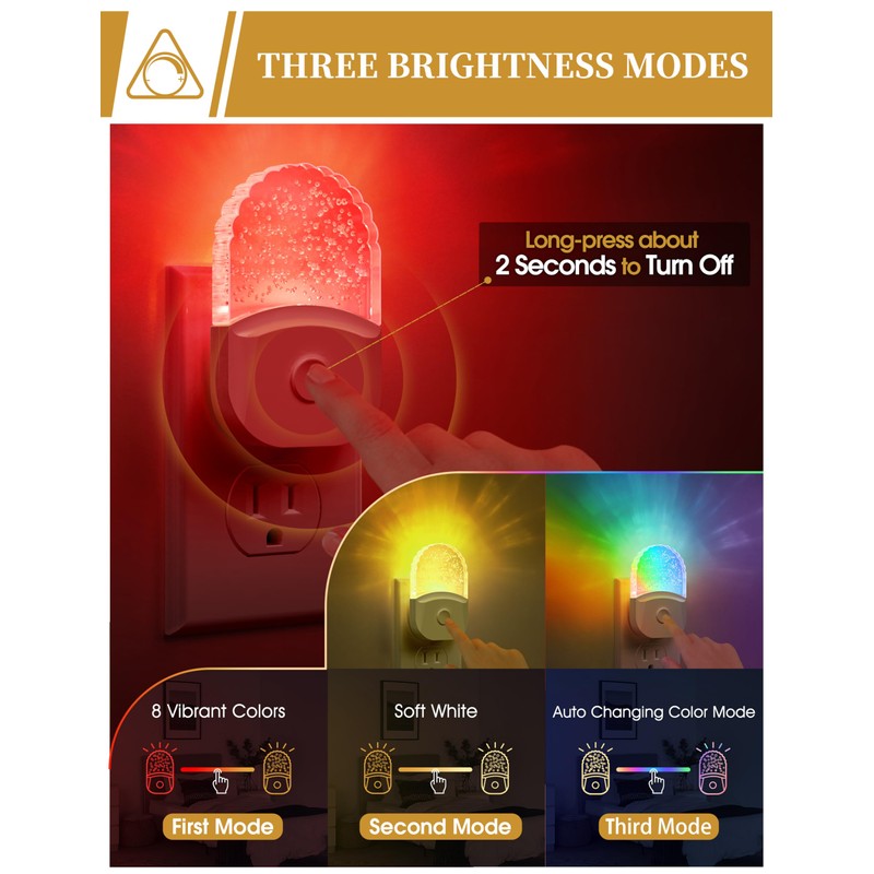 Night Lights Plug Into Wall, Color Changing Night Light for