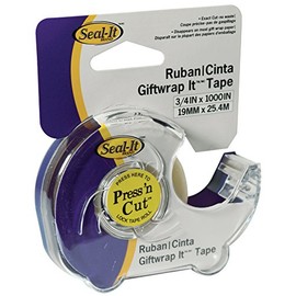 Seal-It60051 3/4 Inches x 1000 Inches, Gift Wrap It Stationery Tape, Press'n Cut Dispenser, Clear