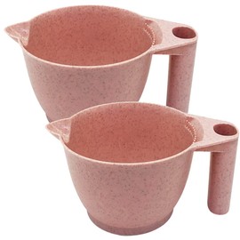 Ciieeo Bleach Bowl Hair Color Dye Bowl 2pcs Plastic Hair Color Mixing Tint Bowls Hair Dyeing Coloring DIY Oil Treatments Tools for Salon Hairdressing