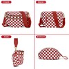 TKWEO Checkered Crossbody Bag for Women Fanny Packs Shoulder Bum