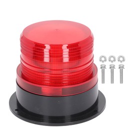 LED Strobe Light - Round Red Warning Safety Flashing Beacon, Industrial Emergency Rotating Light 12-60V for High Visibility Applications