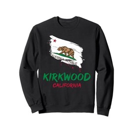 Kirkwood California Paint Splatter Flag Vacation Souvenir Sweatshirt