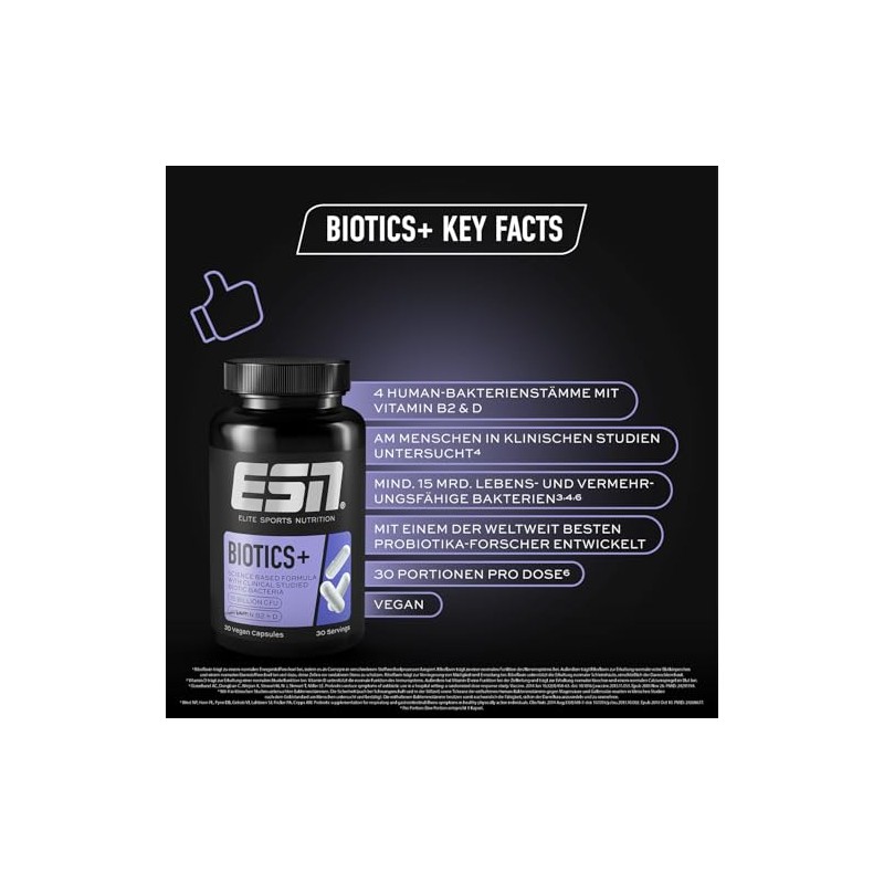 ESN Biotics+, 3 x 30 capsules, 450 billion CFU per