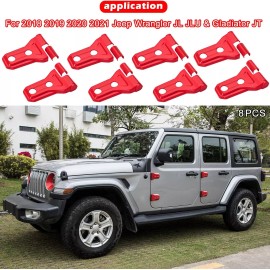 Unbranded Door Hinge Protect Cover Trim Fit For Jeep Wrangler JL 4 Door & 2 Door 2018-2024