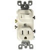Leviton 5225 15 Amp, 120 Volt, Duplex Style Combination Single
