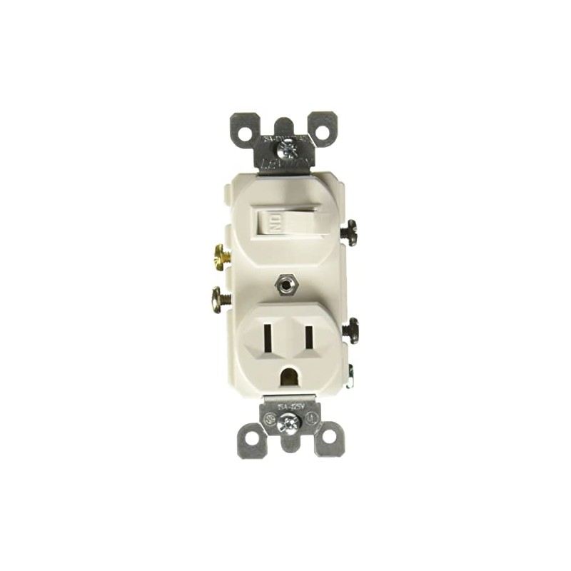 Leviton 5225 15 Amp, 120 Volt, Duplex Style Combination Single