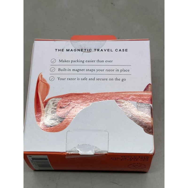 Billie travel case coral built in magnet snaps razor plastic
