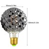 Lxcom Lighting G95/G30 Pineapple Decorative Edison Bulb 4W(40W Equivalent) Globe