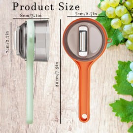Vegetable Peeler with Container Double Sided Stainless Steel Blade Easy Clean Vegetable Peeler with Storage Box for Home Kitchen Fruit Accessories Professional Kitchen Tool (2)
