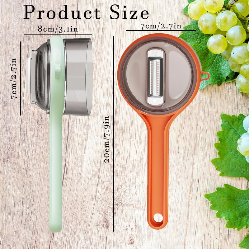 Vegetable Peeler with Container Double Sided Stainless Steel Blade Easy