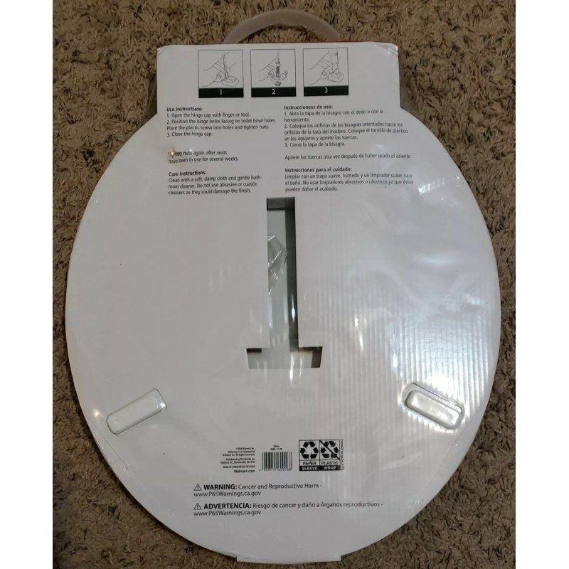 MAINSTAYS OPP ROUND MOLDED WOODEN TOILET SEAT, WHITE