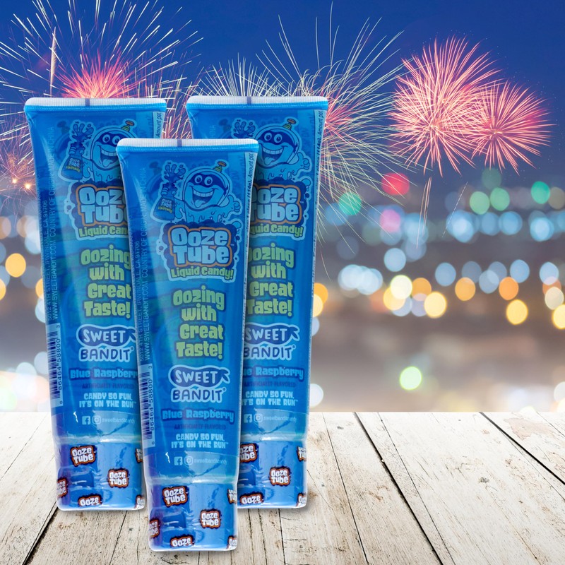 Ooze Tube Liquid Candy Blue Raspberry, 4 Ounce Each (Pack