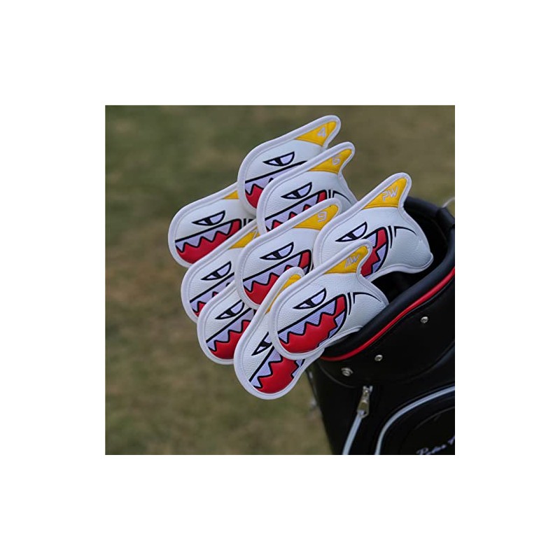 Golf Iron Covers Headcovers Shark Pattern 4-9, Pw, Aw, Sw